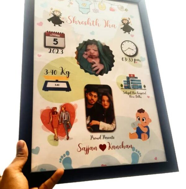 Customize New Born Baby Frame